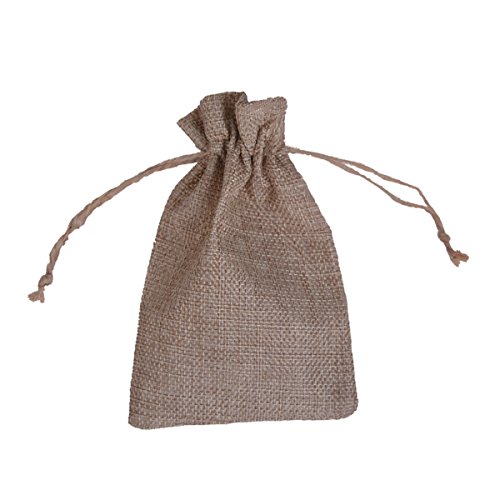 Baitaihem 25Pcs Faux Burlap Bag Drawstring Gift Bags 4" X 6" for Wedding Favors,Party,Presents,DIY Craft,Christmas - Thumbnail 4