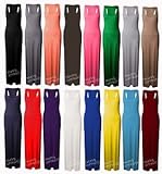 Trendy-Clothings Women's Racer back Sleeveless Maxi Dress