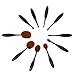 Makeup Brushes, Ranphykx 10pcs Oval Makeup Brush Set Professional Toothbrush Set for Powders, Concealer, Contours, Foundation, Eyeshadow and Eyeliner