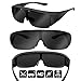 BLUPOND Wrap Around Oversized Anti Glare Sunglasses Fit Over Prescription Glasses - KNIGHT VISOR