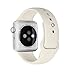 Apple Watch Band, WESHOT Silicone Soft Replacement Watch Band Strap For Apple Watch Sport Edition 38MM Antique White S/M