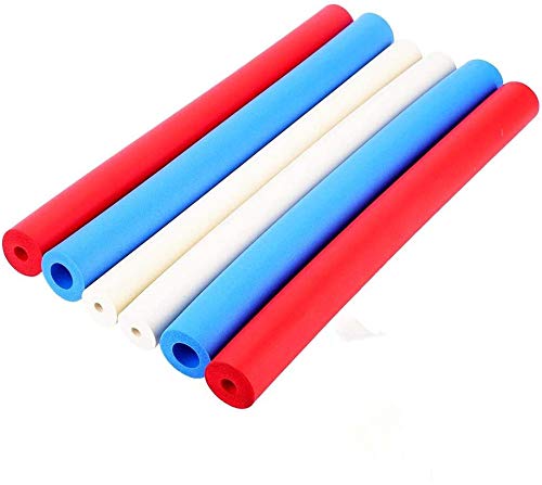 Yinhing Foam Handle Sleeve, 6Pcs Hand Strengthener, Provides Wider Grip for Utensils, Tools, Pens, Blue, Red, Creamy Whitecutlery foam handles, cutlery modified grip tube, disabi