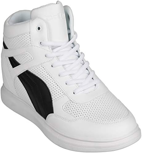 CALTO Men's Invisible Height Increasing Sneakers - 2.6 Inches Taller, Lightweight Mesh Sport Shoes For Casual Wear