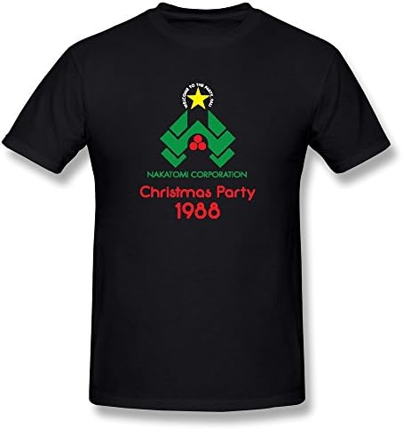 Shuynole Mens Nakatomi Corporation Christmas Party 1988 Die Hard Customized 100% Cotton Size M Color Black T-Shirt