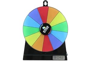 JL Corp. Mini Pocket Roulette 6 Inch, Color Prize Wheel, Spinning Prize for Fortune Spinning Game Carnival & Tradeshow, Tabletop Editable The Wheel with Dry Erase Marker