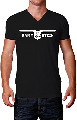 JYTees Rammstein Black Mens V Neck T Shirt cotton Short Sleeve A0474