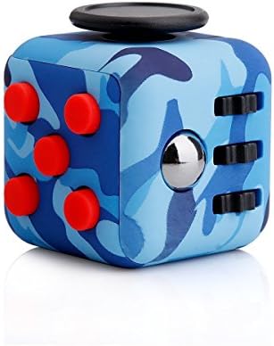 FIDGET FAMILY Fidget Toys Cube Anxiety Attention Toy Relieves Stress And Anxiety And Relax For Children and Adults (Blue Camouflage)