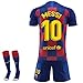 Cyllr Barcelona Home Kids/Youth 2019-2020 Season #10 Messi Socce Jersey Matching Shorts,Socks