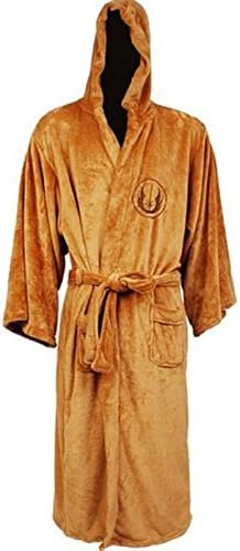 Star Wars 【 Darth Vader / Jedi 】 Hooded Bath Robe 【 Size M / L 】 【Black /Brown】 Unisex (L, Brown)