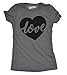 Crazy Dog T-Shirts Womens Love Script Heart Cute Valentines Day Relationship T Shirt for Ladies