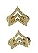 Police Fire EMS Army Collar Brass Pins Insignia Emblem Badges (Assorted Styles) (Sergeant - Gold)