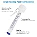 Large Floating Pool Thermometer, YTE Premium Water Temperature Thermometer with String, Shatter Resistant, Great for Outdoor & Indoor Swimming Pools, Spas, Hot Tubs, Aquariums & Fish Ponds