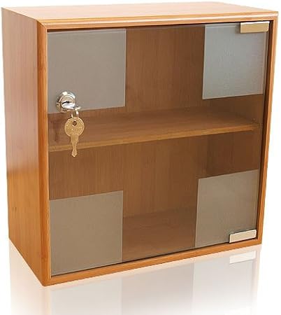 Medicine Cabinet Bamboo 30x30x15 Cm Amazon Co Uk Kitchen Home