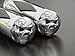 TMS Chrome Skull Hand Grips for Select Motorcycles