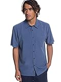 Quiksilver Mens Cane Island Short Sleeve Shirt Blue L
