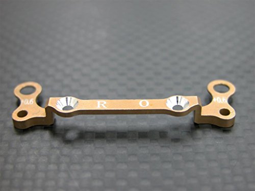 Kyosho Mini-Z AWD Upgrade Parts Aluminum Rear Knuckle Arm Holder (0mm, Thick 0.6mm) - 1Pc GPM Design Gold