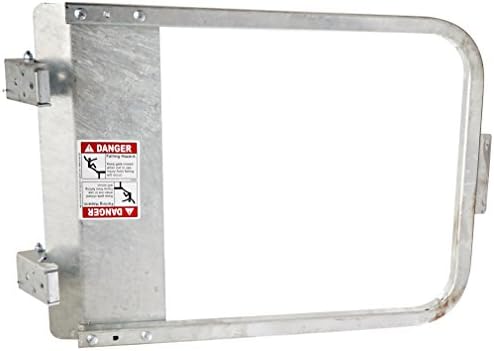 PS DOORS LSG-30-GAL Ladder Safety Gate Mild Carbon Steel, Galvanized, Fits Opening 28-3/4" to 32-1/2", Each