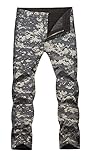 MAGCOMSEN Men’s Water Resistant Fleece Lining Snowboard Ski Pants Windproof Softshell Tactical Pants with Multi-Pockets