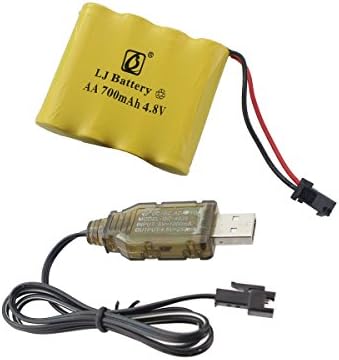 Hugine 4.8V 700Mah Spare Battery and USB Charging Cable for Rock Crawler RC Car 1:18 Remote Control Cars