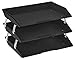 Acrimet Facility 3 Tier Letter Tray, Side Load, Letter Size/A4, Desktop File Organizer, Plastic (Black Color)