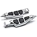 Stiletto Rear Foot Peg Foot Rests Chrome Compatible with Honda/Kawasaki/Suzuki/Yamaha Stiletto Motorcycle Foot Pegs Footrests Left+Right