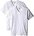 Kenneth Cole New York Men's 2-Pack Superfine Cotton V-Neck T-Shirt, White Medium