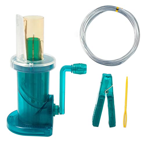 QHHVAIT Mini Knitting Mill Hand Knitting Machine Hand Knitting Machine Hand Embellishment Winding Tools Braiding Thread Device Green