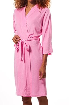 Women's Plus Size 3/4 - Sleeve Light Weight Terry Robe