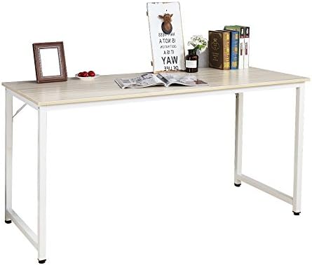 Amazon Com Soges Computer Desk 47 Sturdy Office Meeting Training Desk Writing Desk Workstation Computer Table Gaming Desk Wood White Maple Jj Mp 120 Furniture Decor