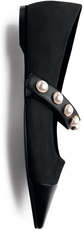 GALIEN, Scarpe Piatte Mary Jane Donna, Nero, 41 EU, Nero, 41 EU