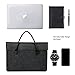 DRAWIGER Wool and Leather Laptop Sleeves Slim Bag Case Briefcase for Men MacBook Air/Pro Ultrabook Tablet Document File Storage 15 inch Black