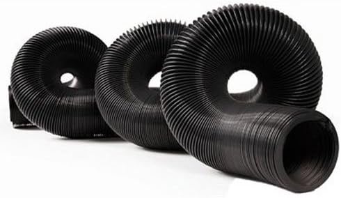 Camco 39611 39611 Durable High Tensile Strength Sewer Steel Wire Core, 20' Hose with 12 mils of HTS Vinyl, Black
