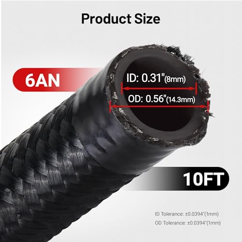 EVIL ENERGY 6AN Fuel Line Kit CPE Nylon Braided AN6 Fuel Hose photo 10