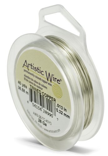 Artistic Wire 28-Gauge Tinned Copper Wire, 40-Yards