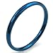 KONOV Mens Womens Stainless Steel Ring, 2mm, Comfort Fit Band, Blue, Size 9