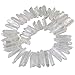 rockcloud Natural Rock Crystal Points Titanium Coated Clear Quartz Sticks Spikes Top Drilled 15 inch Strand,AB Crystal