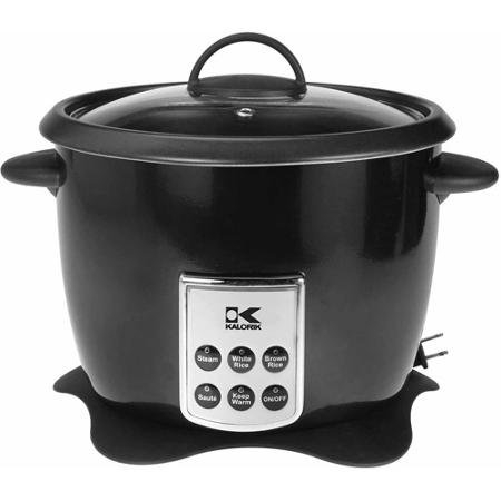Click Here to See More Images Kalorik 20-Cup Multi-Function Digital Rice Cooker with Retractable Power Cord Black