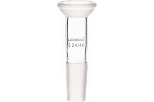 Labasics Glass Adapter with Ball Socket, Borosilicate Glass Connecting Adapter with 35/20 Top Spherical Joint and 24/40 Botto