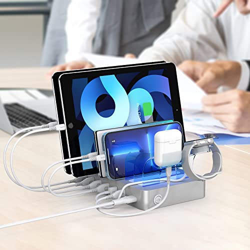 SooPii Premium 6Port USB Charging Station Organizer for Multiple