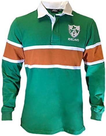 Celtic Clothing Co Irish St.Patrick's Day Rugby Shirt - Green Orange