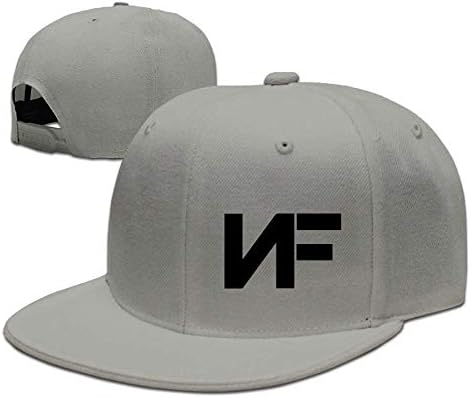 Adjustable NF Stylish Flat Baseball Cap Youth Snaback Hip Hop Hats for Men/Women (One Size, Grey2)