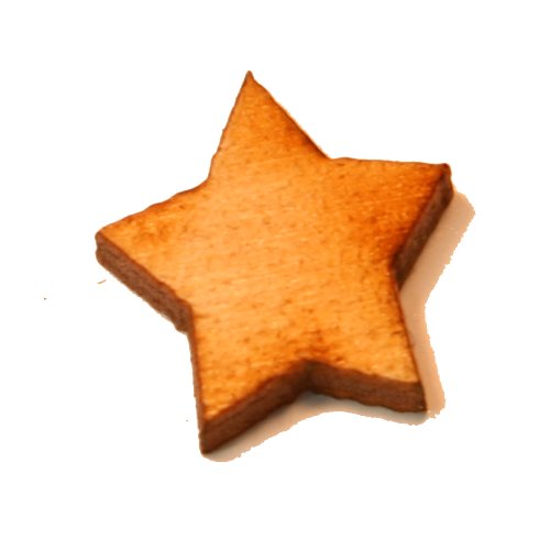 Mylittlewoodshop - Pkg of 25 - Star - 1/2 inch by 1/2 inch with straight points and 1/8 inch thick unfinished wood(LC-STAR06-26)