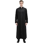 MYAYD Unisex Roman Altar Server Cassock Robe Clergy Pulpit Liturgical Vestments Church Uniform Catholic Robe