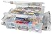 ArtBin 6982AB Super Satchel Deluxe Open Base, Large Portable Art & Craft Organizer with Drawers, [1] Plastic Storage Case, Clear