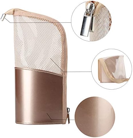 Travel Makeup Brush Bag, Portable Rose Gold Makeup Brush Holder Organizer Bag Waterproof Stand-Up Makeup Brush Pouch,Professional Artist Makeup Brush Case 5 Travel Makeup Brush Bag, Portable Rose Gold Makeup Brush Holder Organizer Bag Waterproof Stand-Up Makeup Brush Pouch,Professional Artist Makeup Brush Case