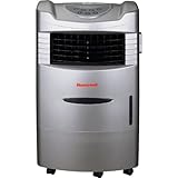 Honeywell 470 CFM Indoor Evaporative Air Cooler (Swamp Cooler) with Remote Control in Silver