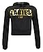 ZJ Clothes Womens Ladies First B Yourself Limited Edition Print Fleece Hoodie Crop Top