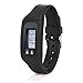 Iuhan Fashion Digital LCD Pedometer Run Step Walking Distance Calorie Counter Watch Bracelet (Black)