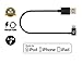 CreatePros MFi Certified Angled Lightning to USB Cable Compatible with iPhone, iPad and iPod - 11 Inches (28 Centimeters) - Black