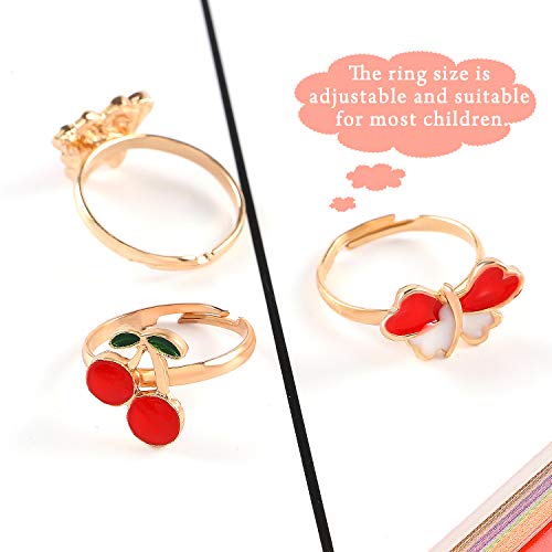 image for Golray 36 Pcs Little Girl Jewelry Rings Children Kids Rings Gift Jewel
